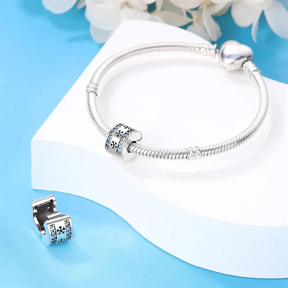 KUNSIR Bead Charm in Argento Sterling 925 con Cubic Zirconia per Braccialetti e Collane Europei - immagine 3
