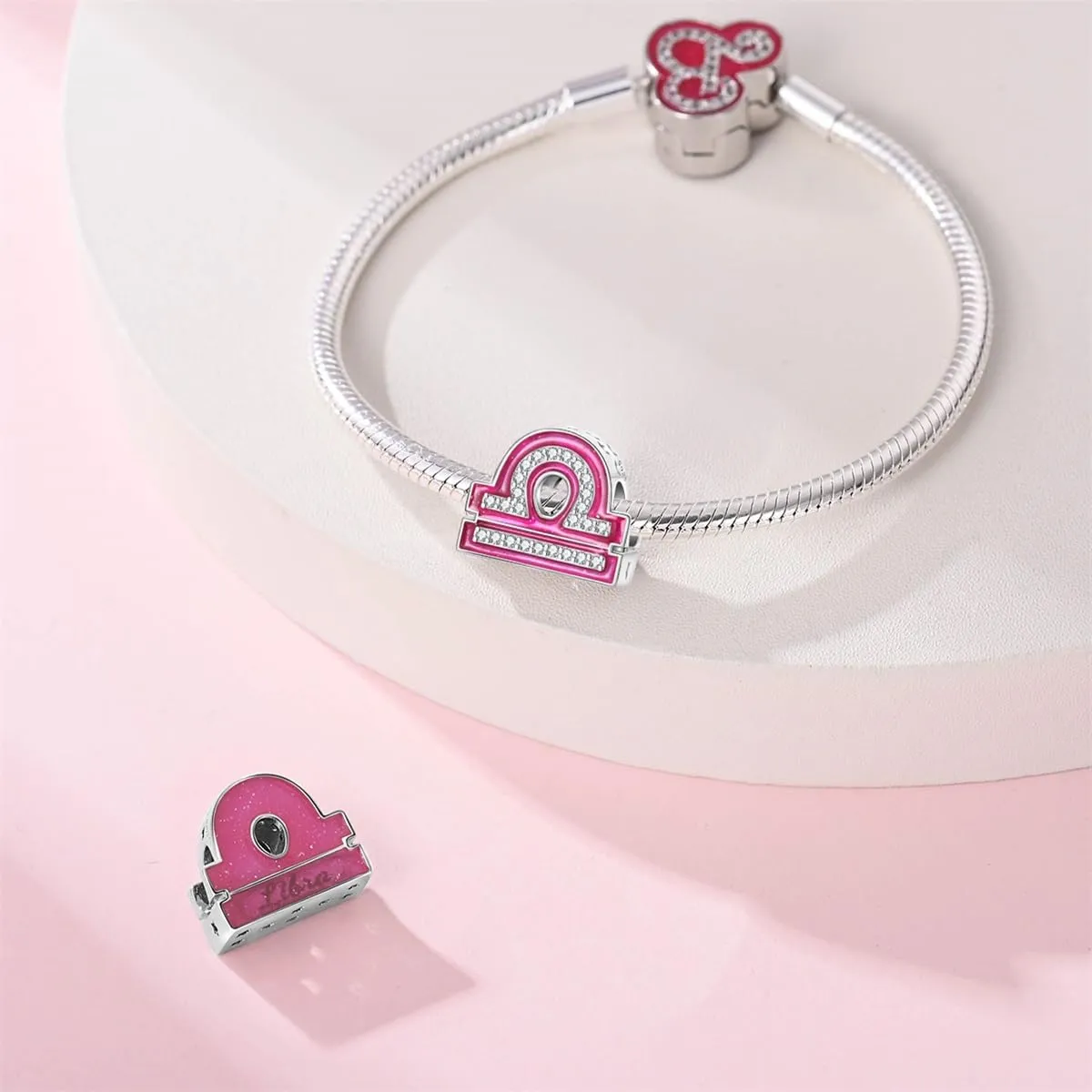 Pandach Bead Charm in Argento Sterling 925 con Cubic Zirconia per Braccialetti e Collane Europee - immagine 3