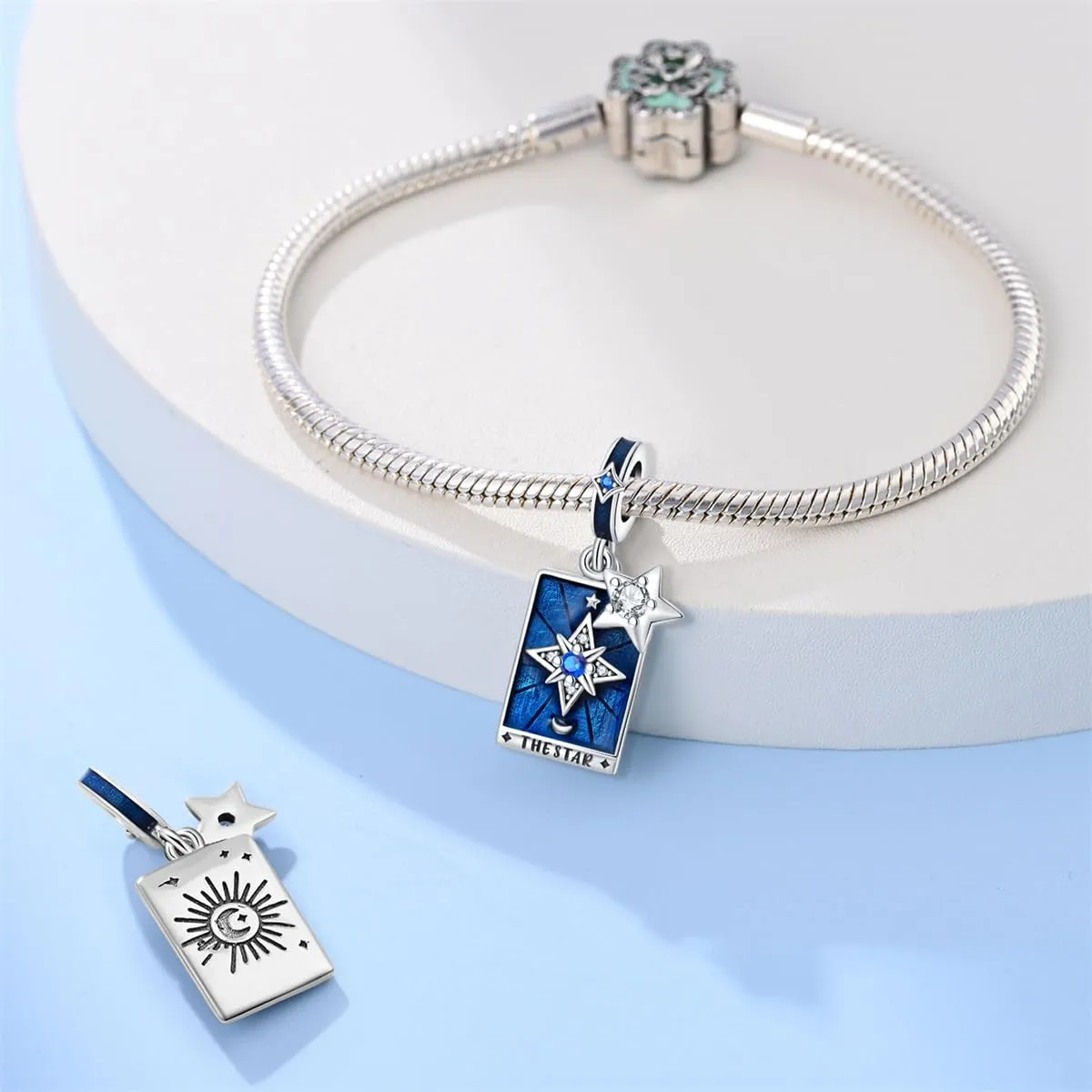 Pandach Bead Charm in Argento Sterling 925 con Cubic Zirconia per Braccialetti e Collane Europei - immagine 3