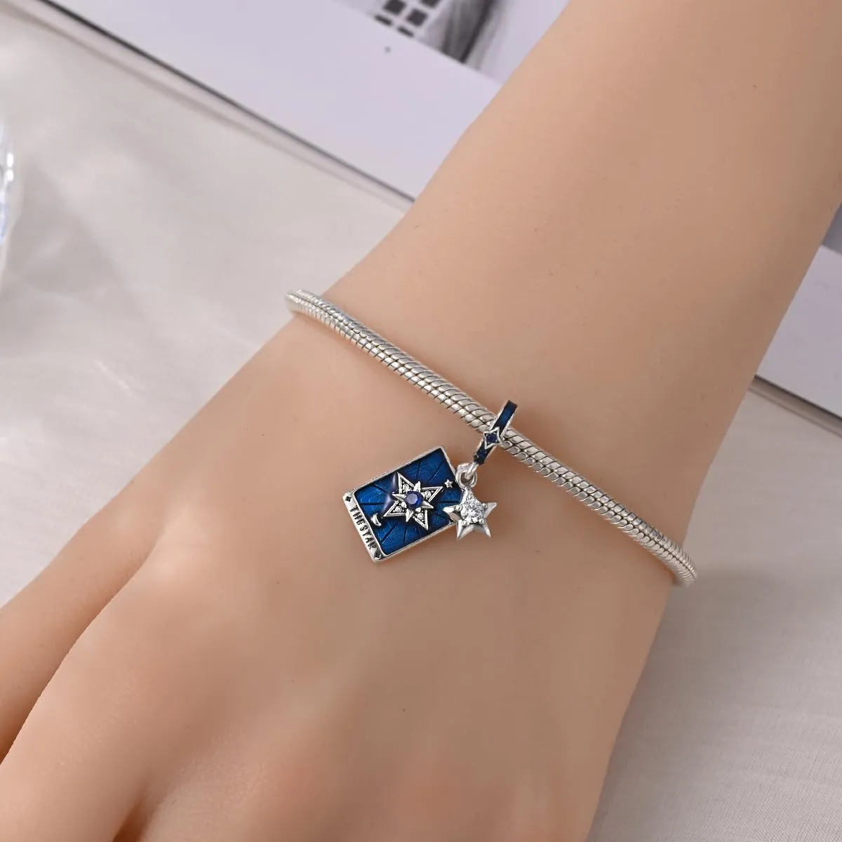 Pandach Bead Charm in Argento Sterling 925 con Cubic Zirconia per Braccialetti e Collane Europei - immagine 4