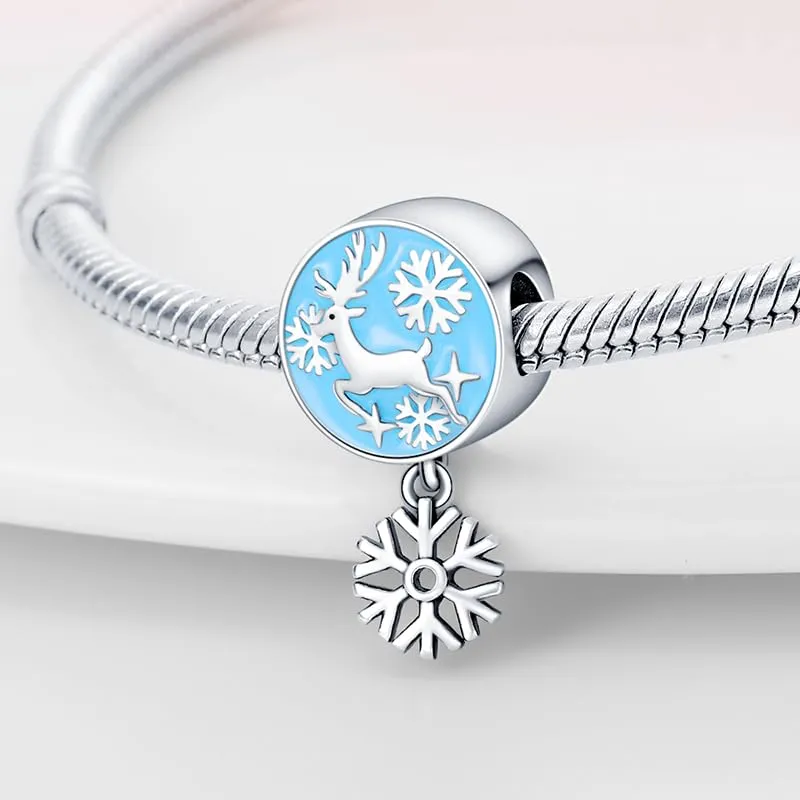KUNSIR Bead Charm Ciondolo Argento Sterling 925 con Cubic Zirconia per Braccialetti e Collane Europei - immagine 2