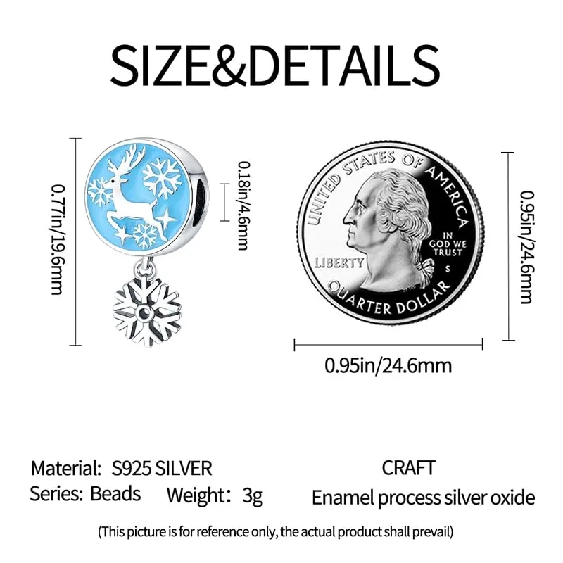 KUNSIR Bead Charm Ciondolo Argento Sterling 925 con Cubic Zirconia per Braccialetti e Collane Europei - immagine 5
