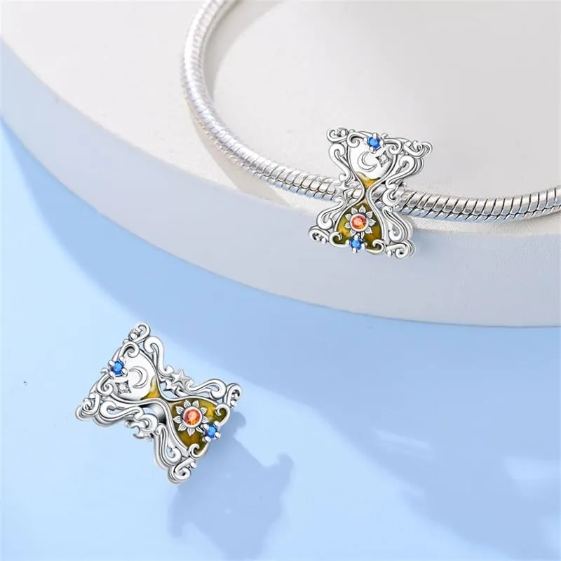 KUNSIR Bead Charm in Argento Sterling 925 con Cubic Zirconia per Braccialetti e Collane Europei - immagine 2