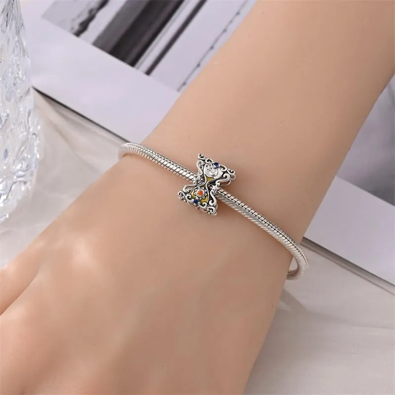 KUNSIR Bead Charm in Argento Sterling 925 con Cubic Zirconia per Braccialetti e Collane Europei - immagine 4