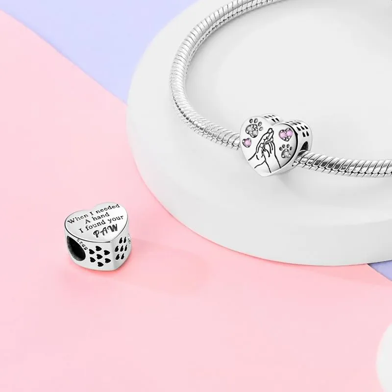 KUNSIR Bead Charm in Argento Sterling 925 con Cubic Zirconia per Braccialetti e Collane Europei - immagine 2