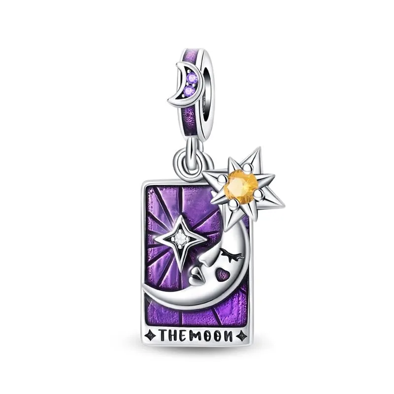 KUNSIR Bead Charm Ciondolo Argento Sterling 925 con Cubic Zirconia per Braccialetti e Collane Europei - immagine 1