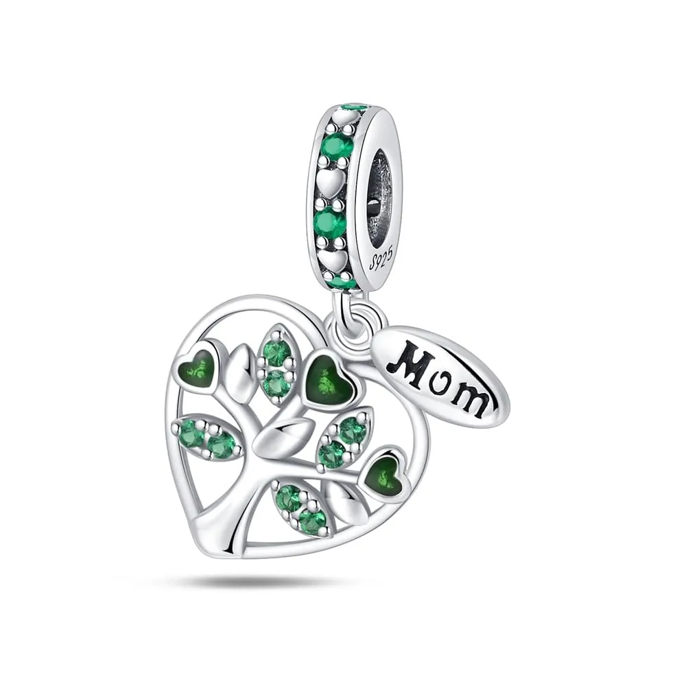 KUNSIR Bead Charm in Argento Sterling 925 con Cubic Zirconia, Compatibile con Braccialetti e Collane Europei - immagine 1