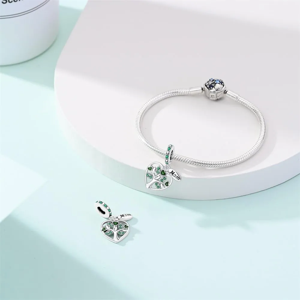 KUNSIR Bead Charm in Argento Sterling 925 con Cubic Zirconia, Compatibile con Braccialetti e Collane Europei - immagine 3