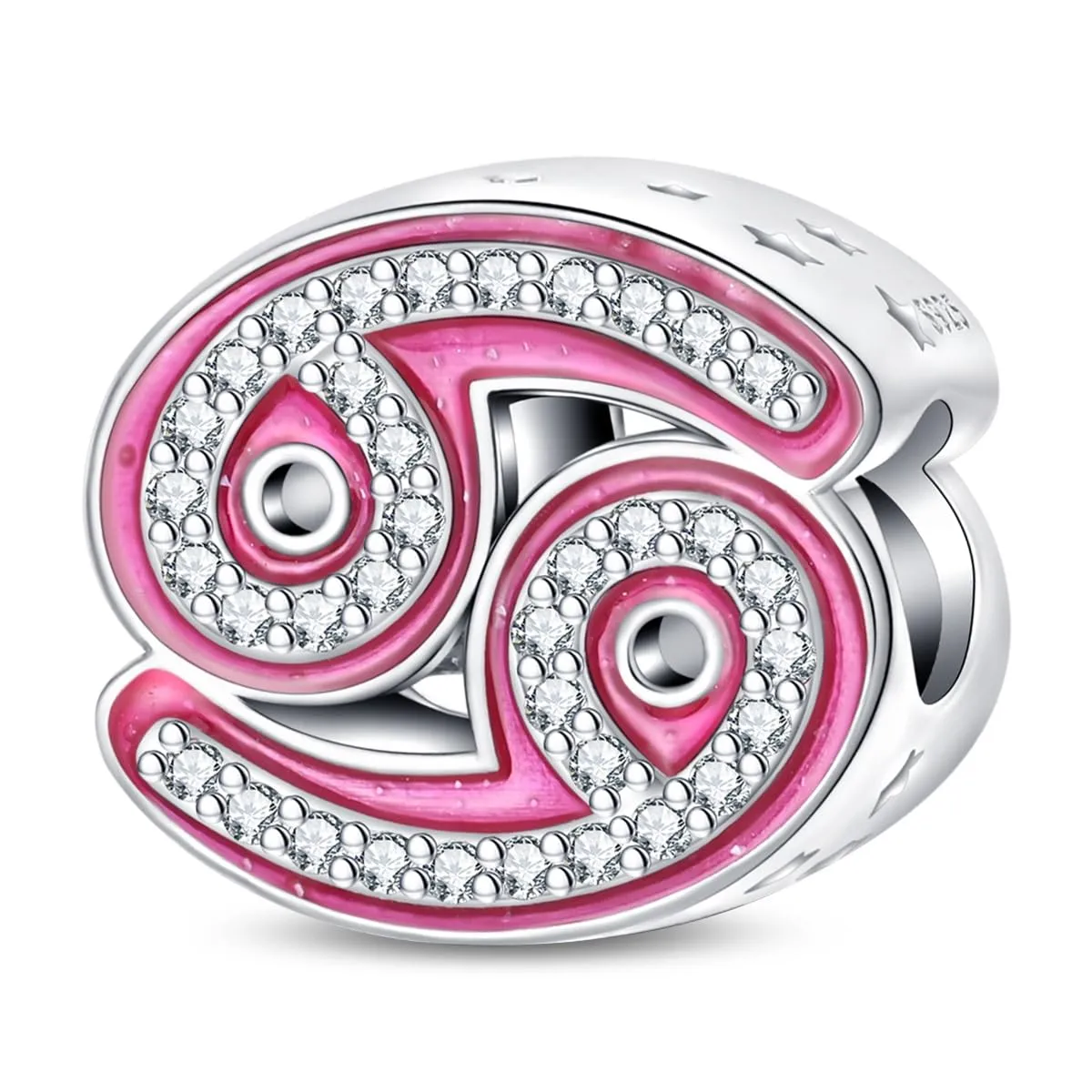 Pandach Bead Charm in Argento Sterling 925 con Cubic Zirconia, compatibile con Braccialetti e Collane europei - immagine 1