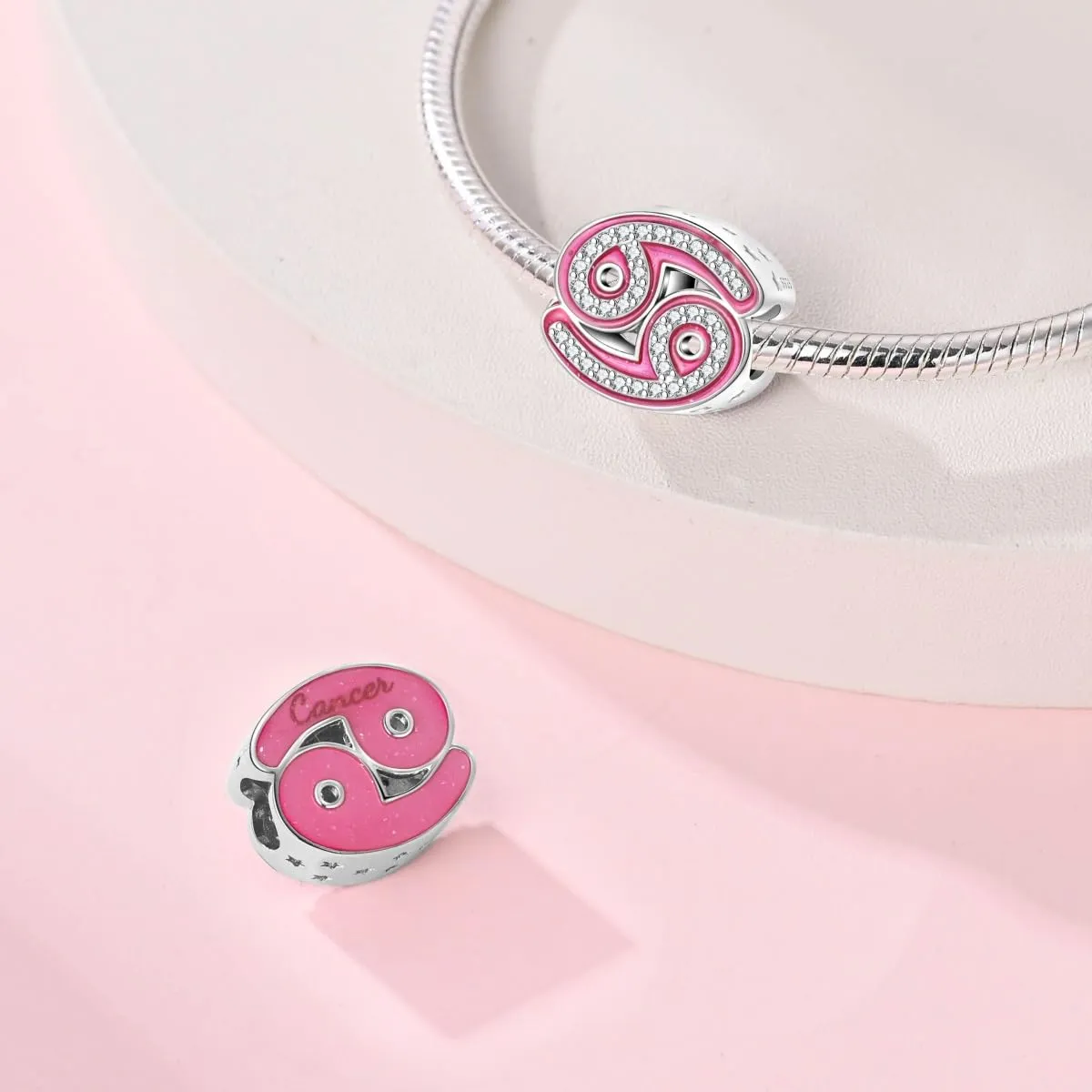 Pandach Bead Charm in Argento Sterling 925 con Cubic Zirconia, compatibile con Braccialetti e Collane europei - immagine 2