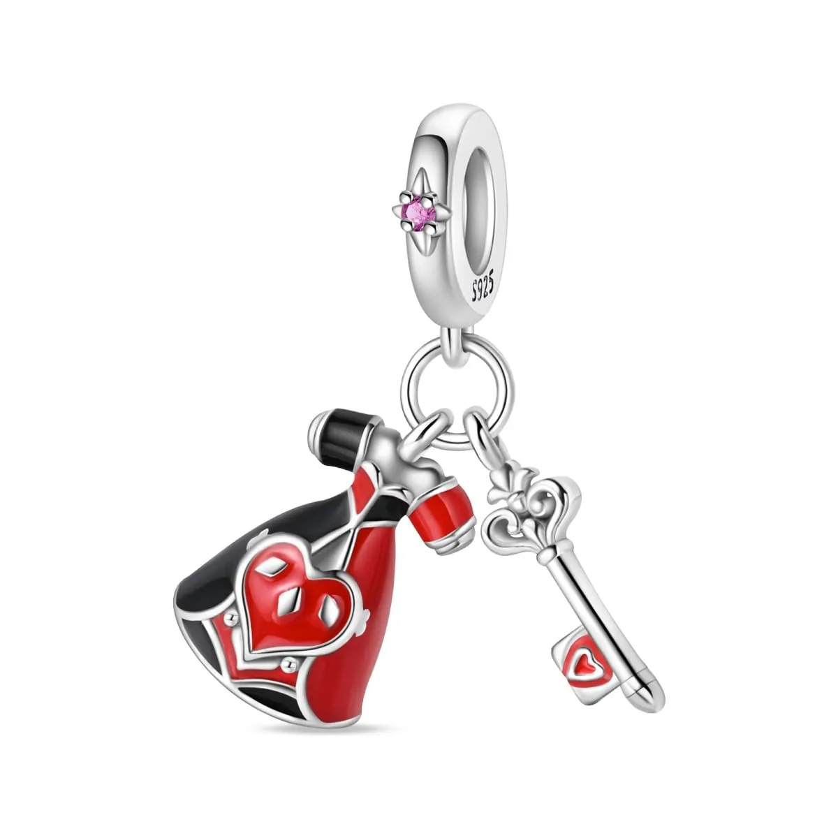 Pandach Bead Charm in Argento Sterling 925 con Cubic Zirconia per Braccialetti e Collane Europei - immagine 1