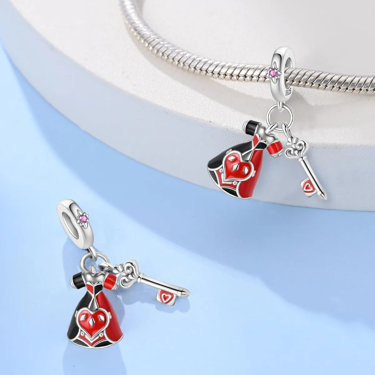 Pandach Bead Charm in Argento Sterling 925 con Cubic Zirconia per Braccialetti e Collane Europei - immagine 2