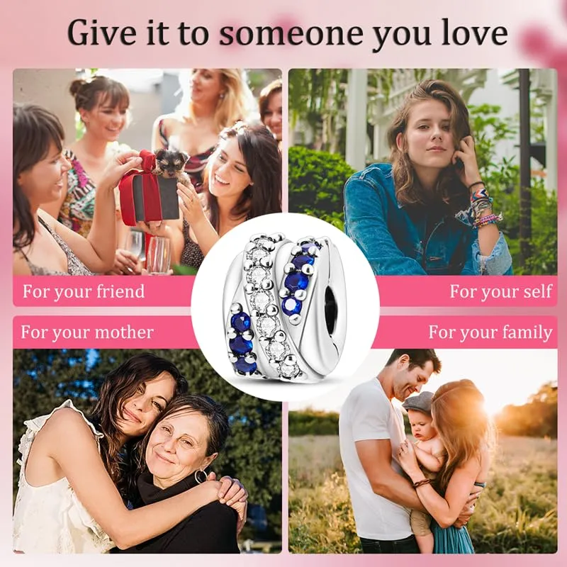 Pandach Bead Charm in Argento Sterling 925 con Cubic Zirconia per Braccialetti e Collane - immagine 6