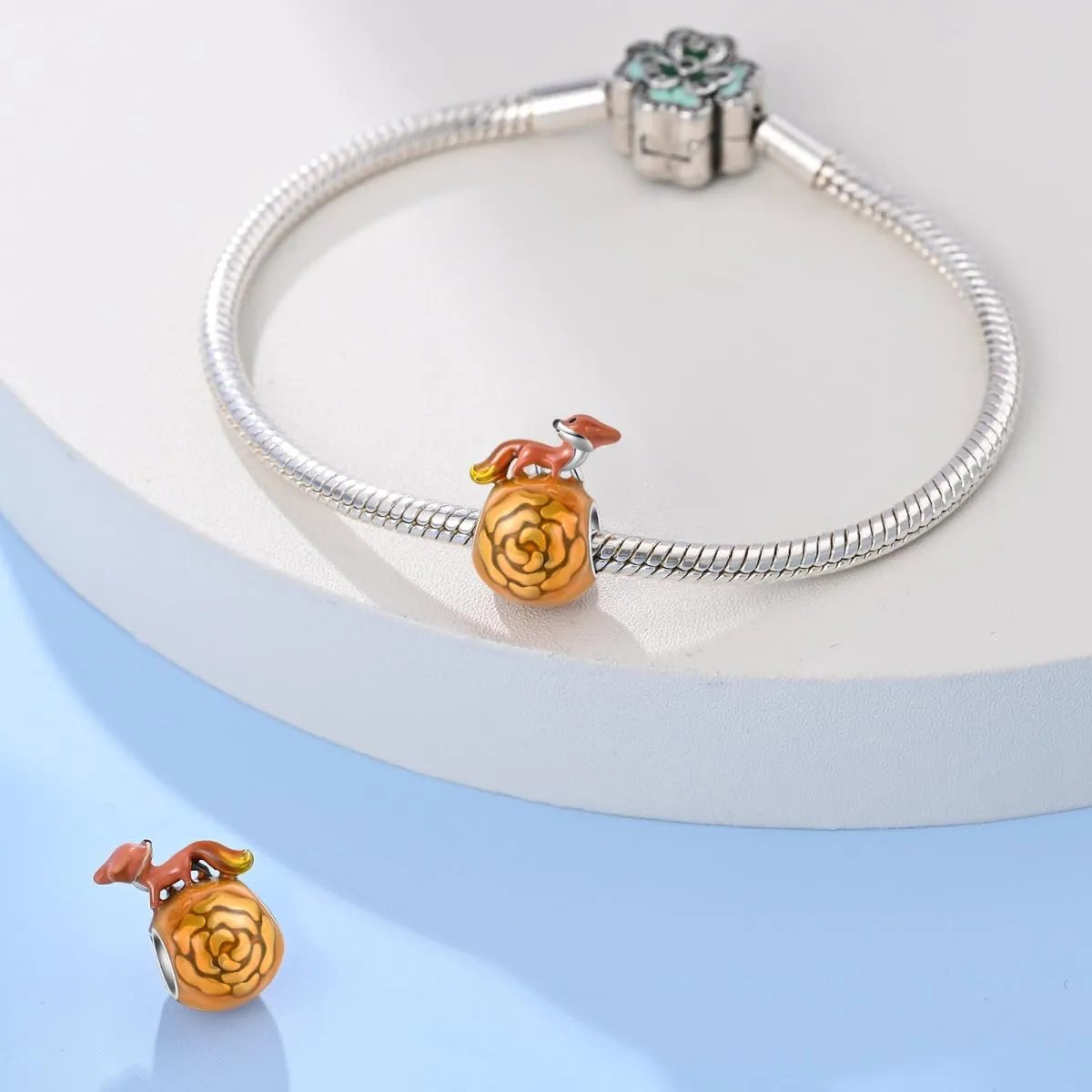 Pandach Bead Charm in Argento Sterling 925 con Cubic Zirconia per Braccialetti e Collane Europei - immagine 3