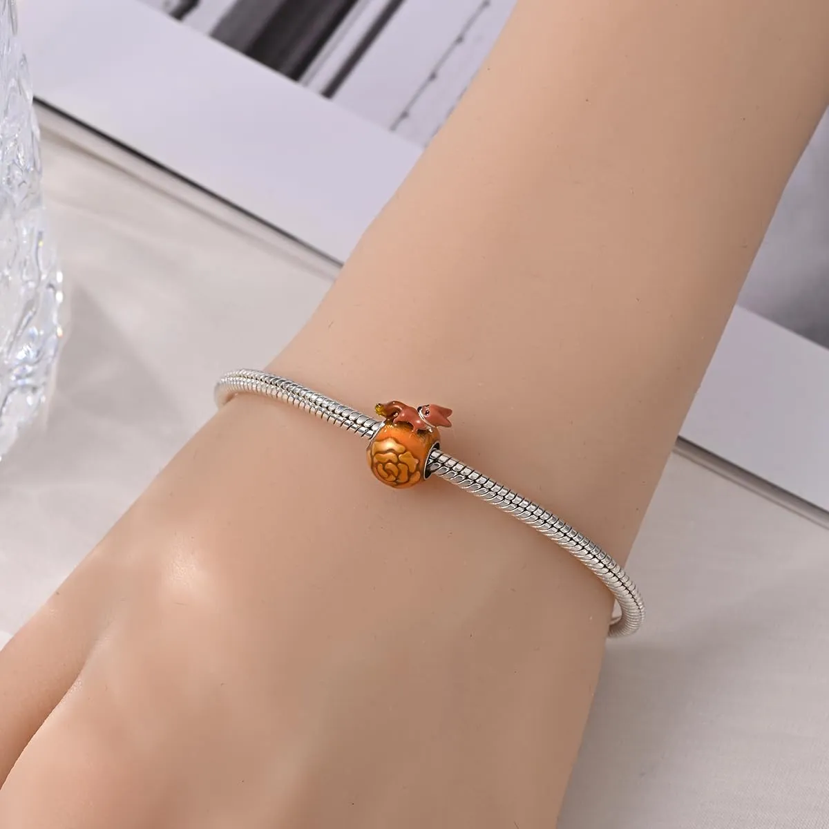 Pandach Bead Charm in Argento Sterling 925 con Cubic Zirconia per Braccialetti e Collane Europei - immagine 4