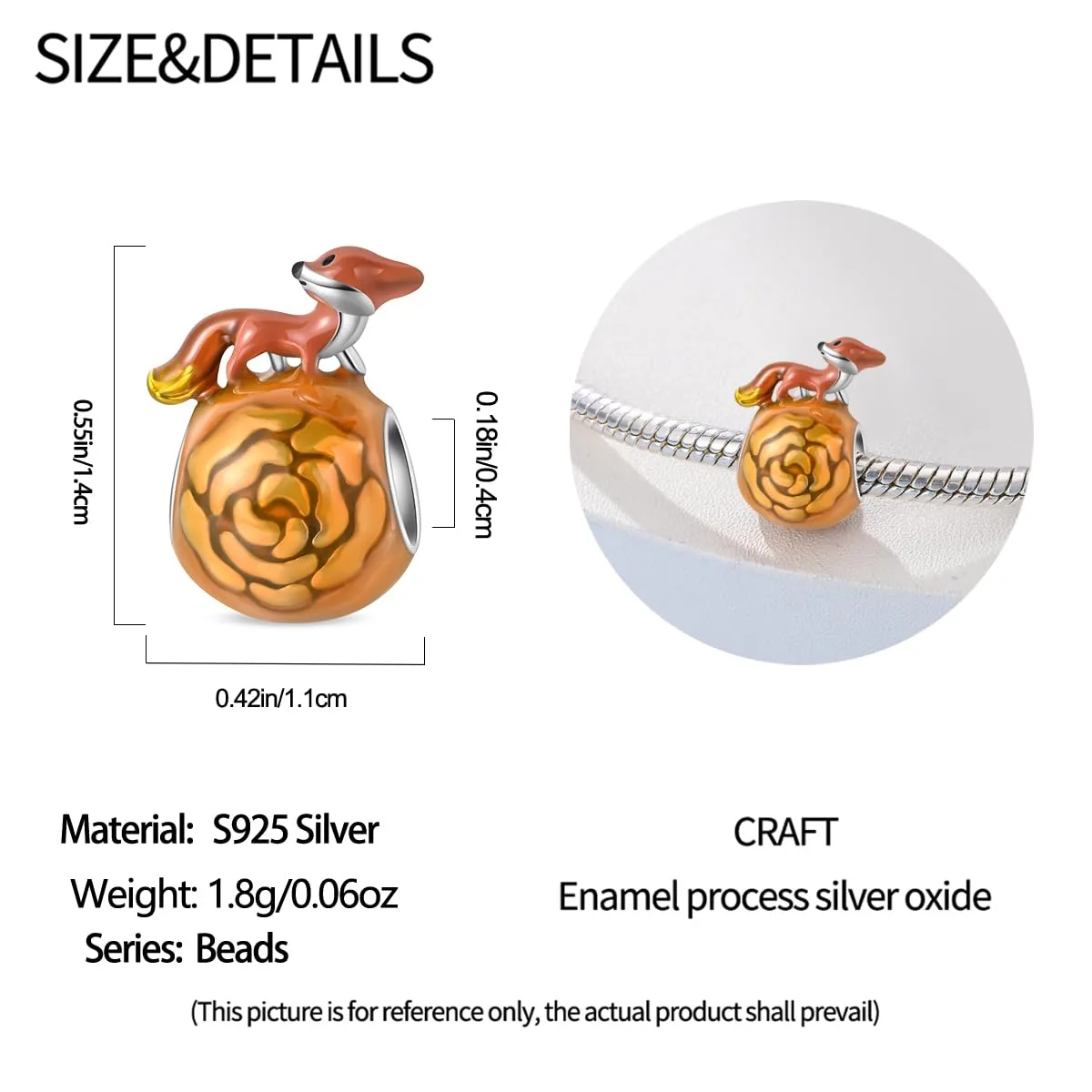 Pandach Bead Charm in Argento Sterling 925 con Cubic Zirconia per Braccialetti e Collane Europei - immagine 5