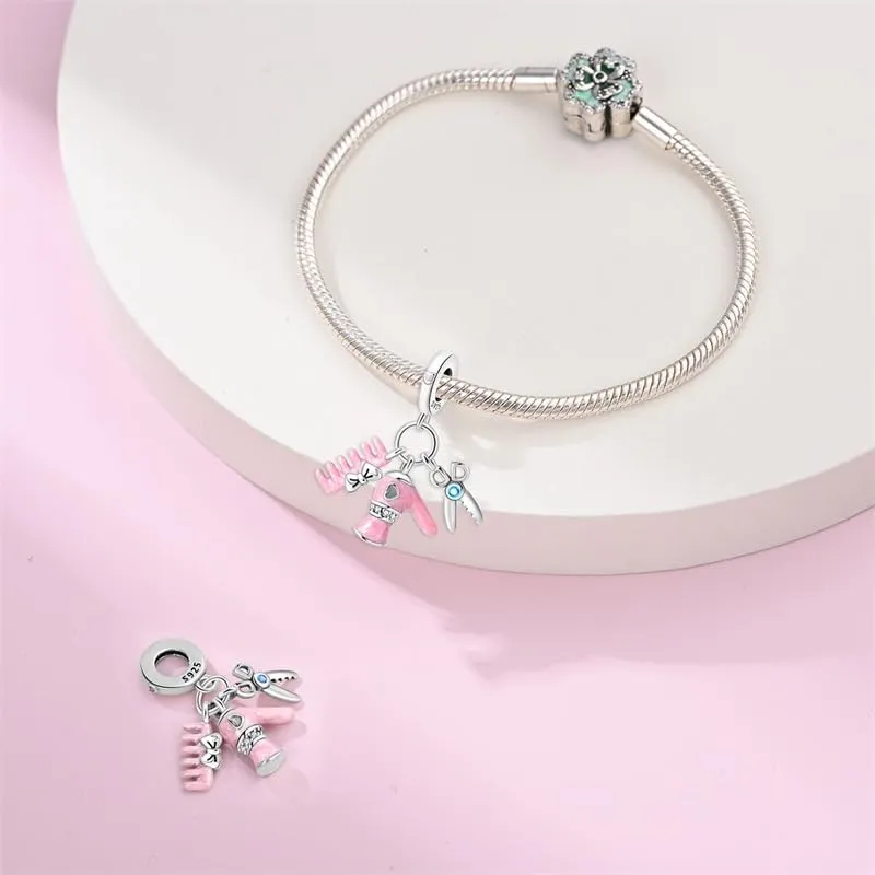 Pandach Bead Charm in Argento Sterling 925 con Cubic Zirconia per Braccialetti e Collane Europei - immagine 3