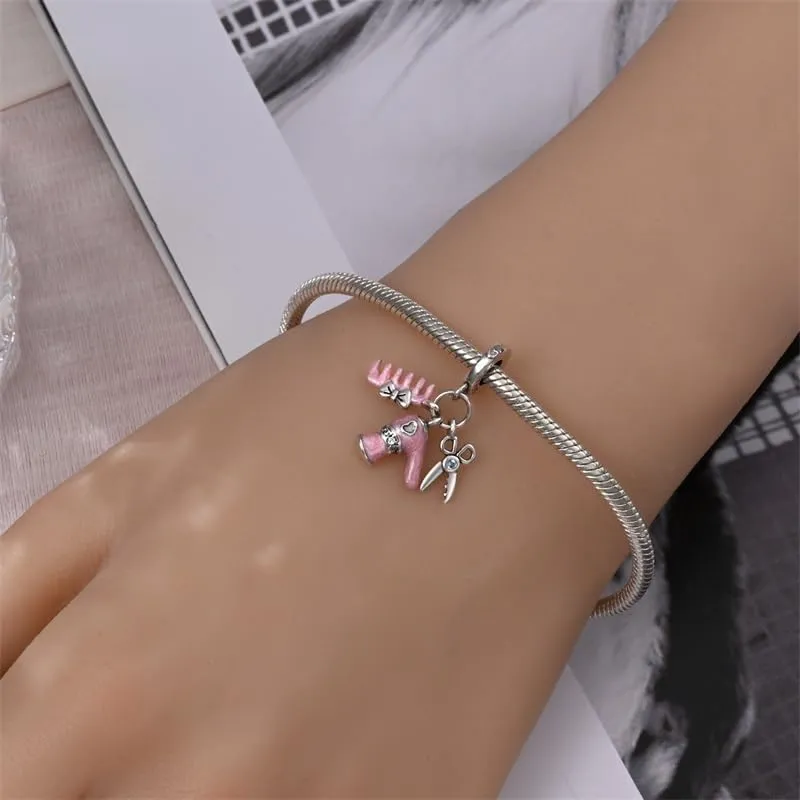 Pandach Bead Charm in Argento Sterling 925 con Cubic Zirconia per Braccialetti e Collane Europei - immagine 4