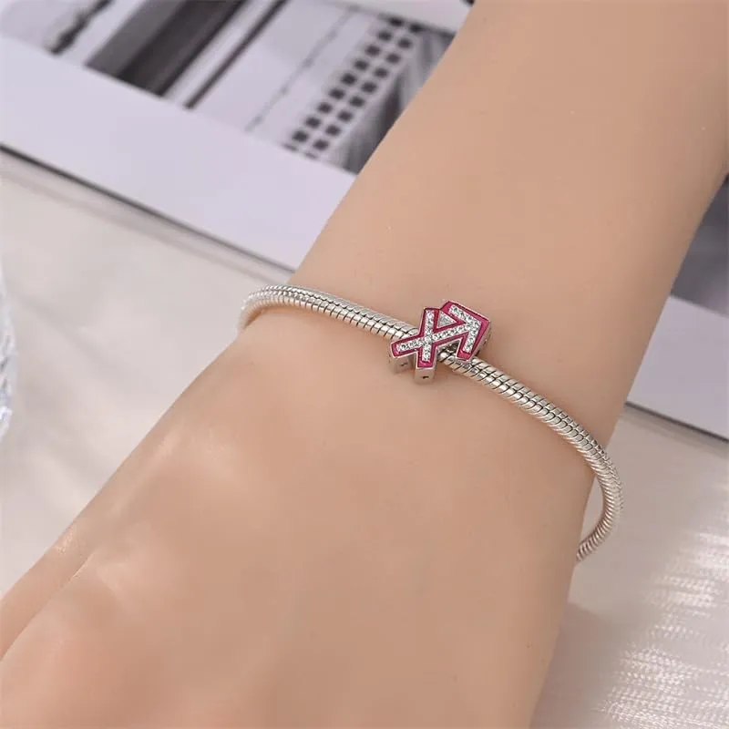 Pandach Ciondolo Argento Sterling 925 con Cubic Zirconia per Braccialetti e Collane Europei - immagine 4