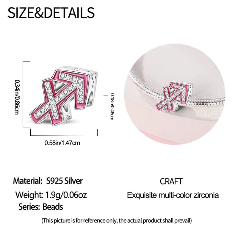 Pandach Ciondolo Argento Sterling 925 con Cubic Zirconia per Braccialetti e Collane Europei - immagine 5