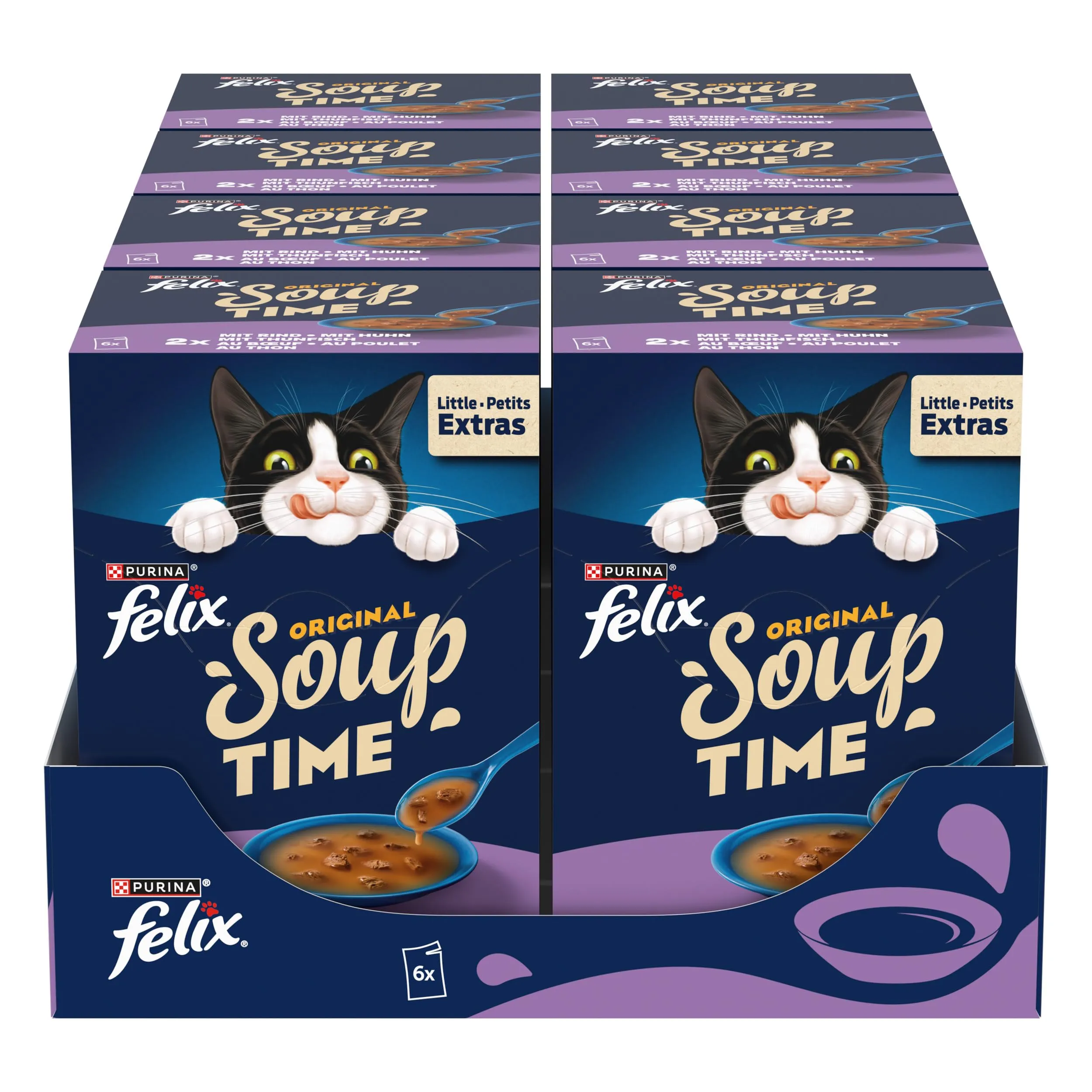 Felix Soup Time Original Cibo Umido per Gatti Adulti, 48 Bustine da 48g - immagine 2