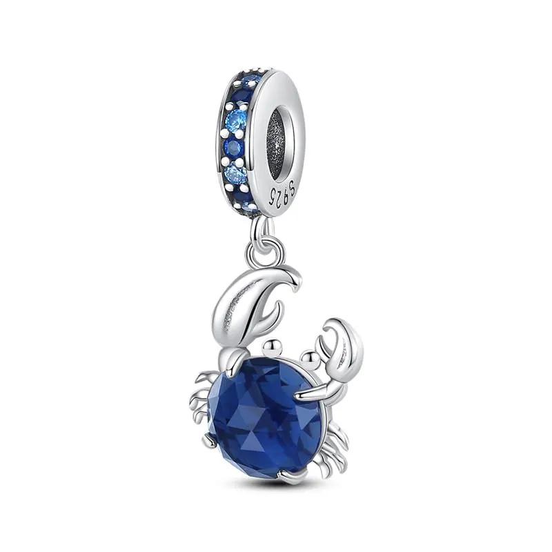 KUNSIR Bead Charm Ciondolo Argento Sterling 925 con Cubic Zirconia per Braccialetti e Collane Europee - immagine 1