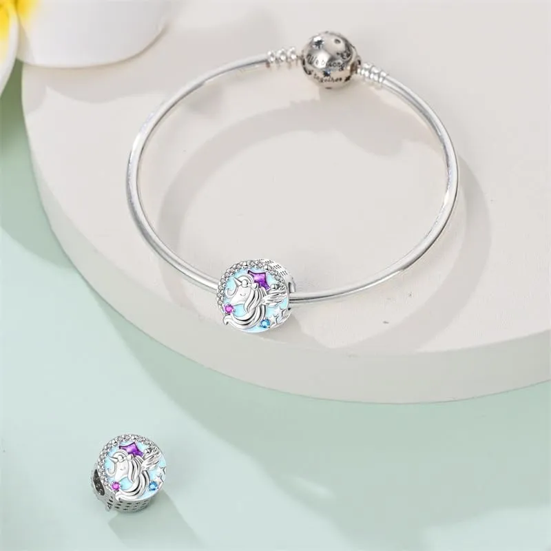 KUNSIR Bead Charm Ciondolo in Argento Sterling 925 con Cubic Zirconia per Braccialetti e Collane Europei - immagine 3