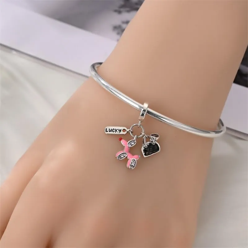 KUNSIR Bead Charm Ciondolo Argento Sterling 925 con Cubic Zirconia per Braccialetti e Collane Europei - immagine 4