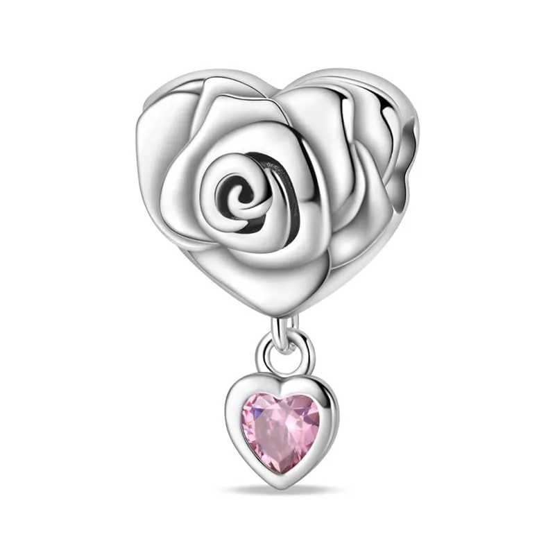KUNSIR Bead Charm in Argento Sterling 925 con Cubic Zirconia per Braccialetti e Collane Europei - immagine 1