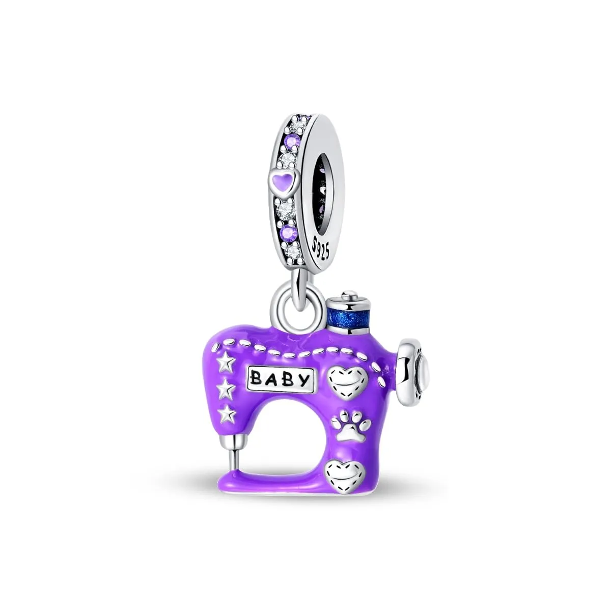 Pandach Bead Charm in Argento Sterling 925 con Cubic Zirconia per Braccialetti e Collane Europei - immagine 1