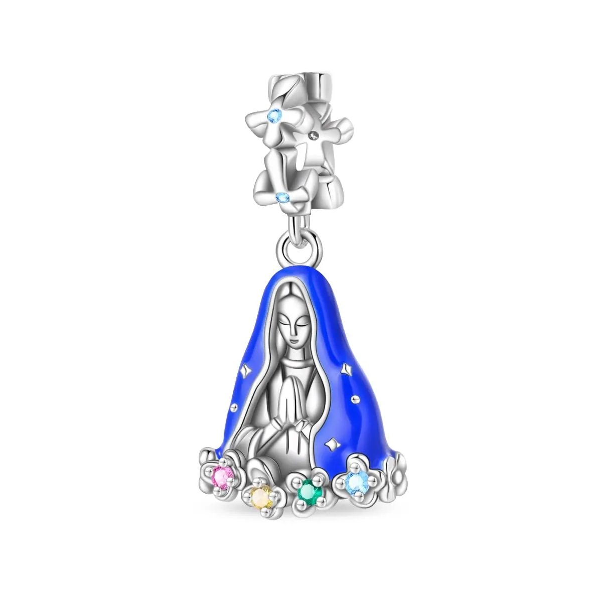 Pandach Bead Charm in Argento Sterling 925 con Cubic Zirconia per Braccialetti e Collane Europei - immagine 1