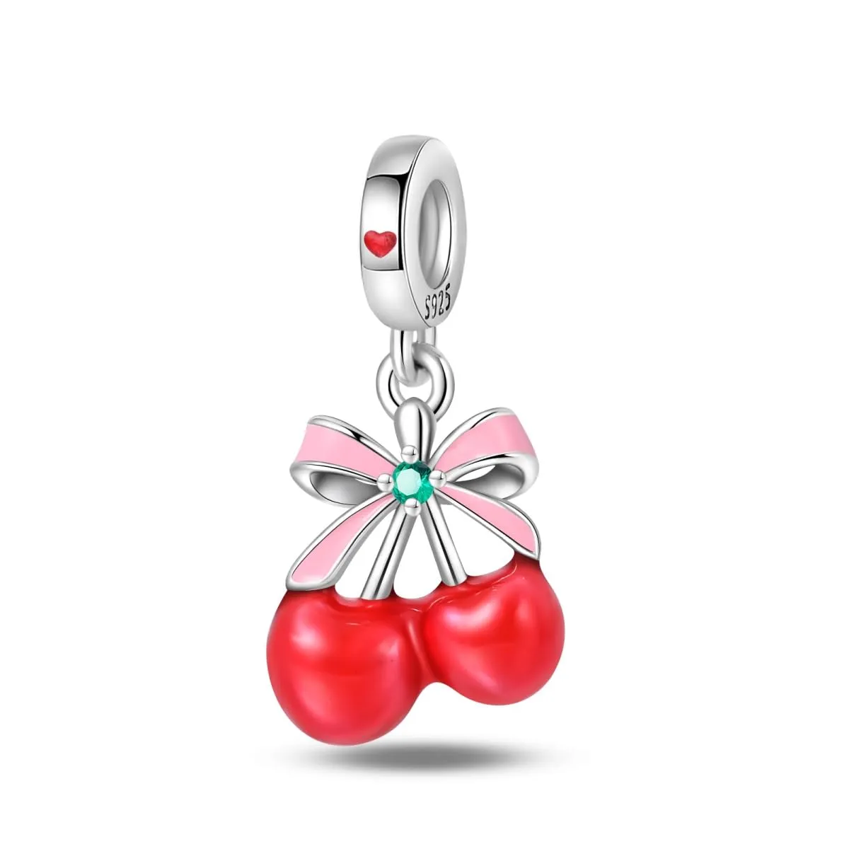 KUNSIR Ciondolo in Argento Sterling 925 con Cubic Zirconia per Braccialetti e Collane Europei - immagine 1