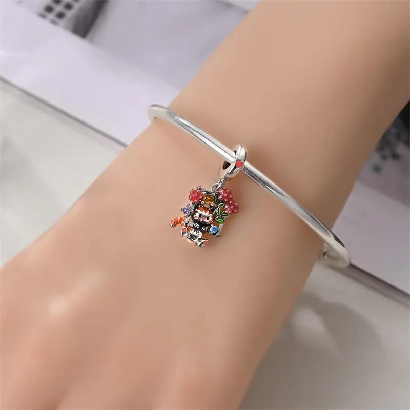 KUNSIR Bead Charm Ciondolo in Argento Sterling 925 con Cubic Zirconia per Braccialetti e Collane Europei - immagine 4