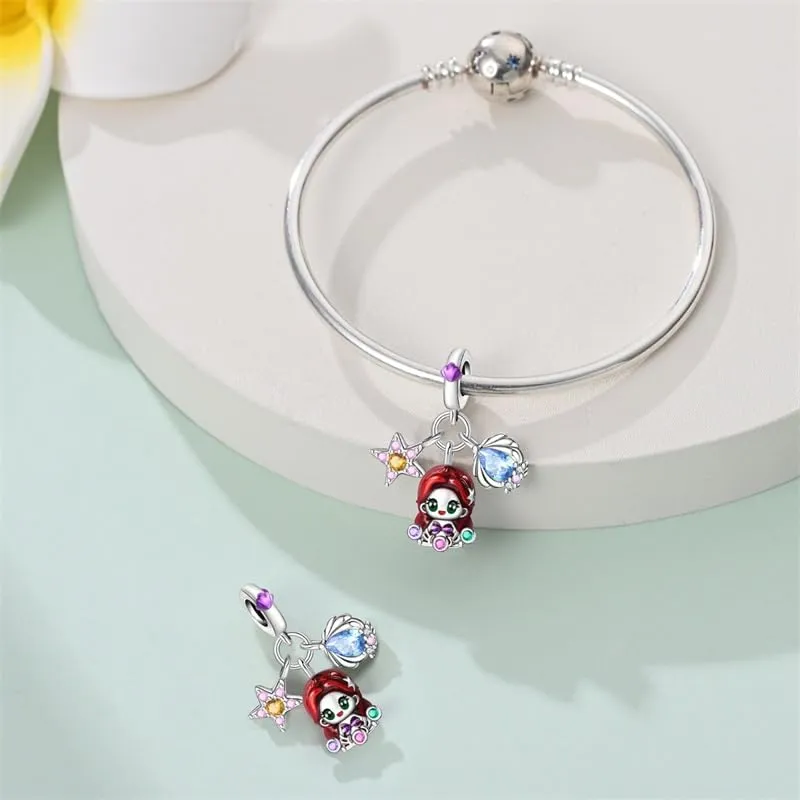 KUNSIR Bead Charm Ciondolo in Argento Sterling 925 con Cubic Zirconia per Braccialetti e Collane Europei - immagine 3