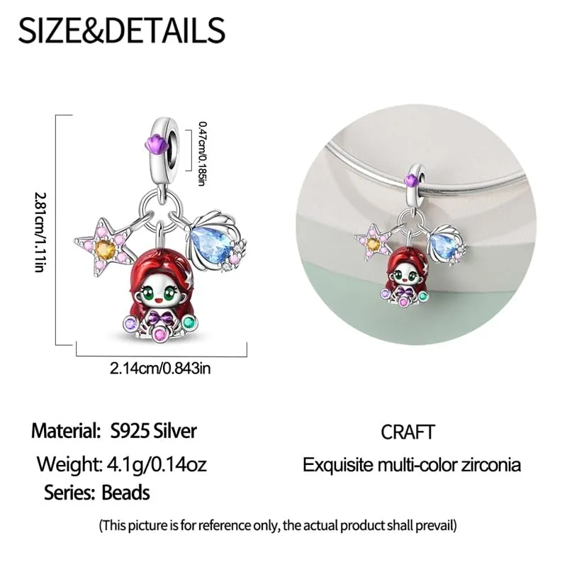 KUNSIR Bead Charm Ciondolo in Argento Sterling 925 con Cubic Zirconia per Braccialetti e Collane Europei - immagine 5