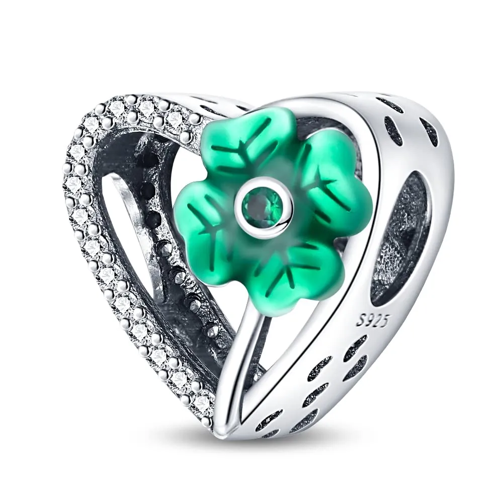 KUNSIR Ciondolo in Argento Sterling 925 con Cubic Zirconia per Braccialetti e Collane Europei - immagine 1