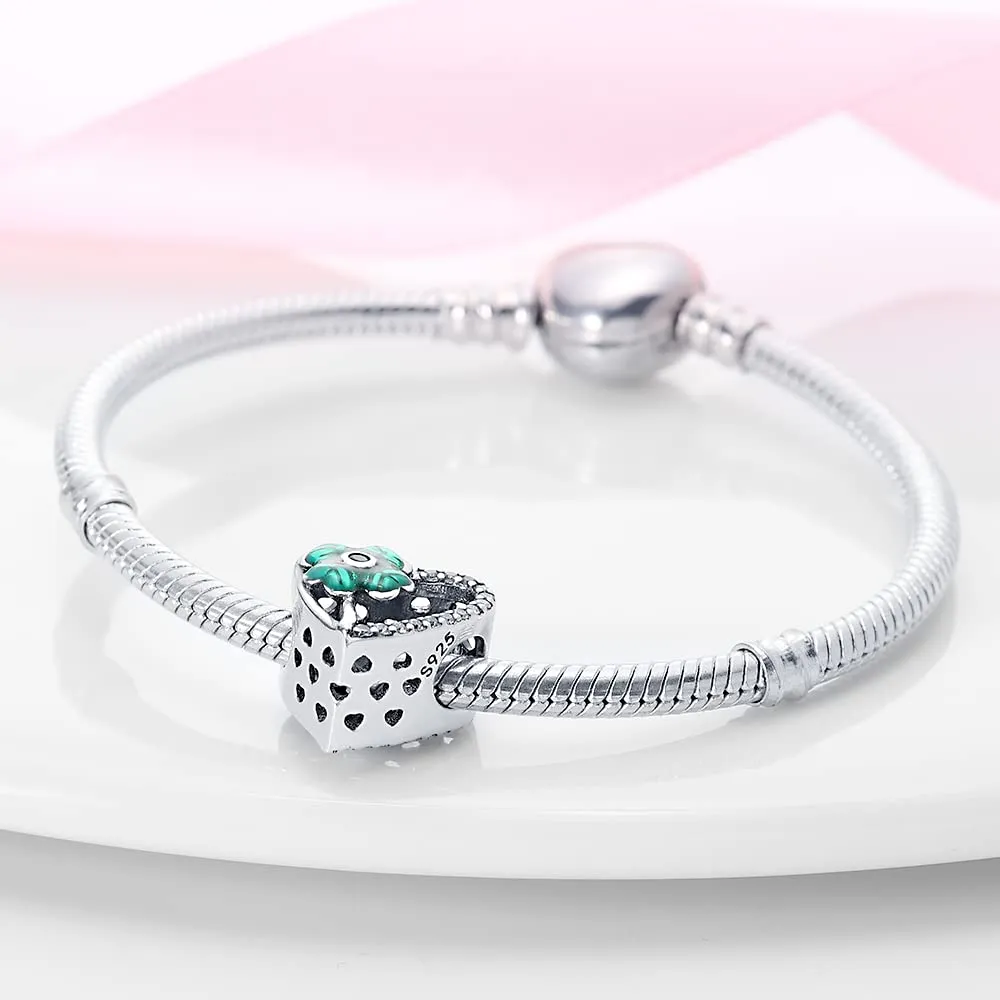 KUNSIR Ciondolo in Argento Sterling 925 con Cubic Zirconia per Braccialetti e Collane Europei - immagine 3