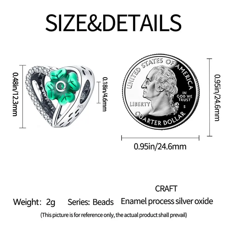 KUNSIR Ciondolo in Argento Sterling 925 con Cubic Zirconia per Braccialetti e Collane Europei - immagine 5