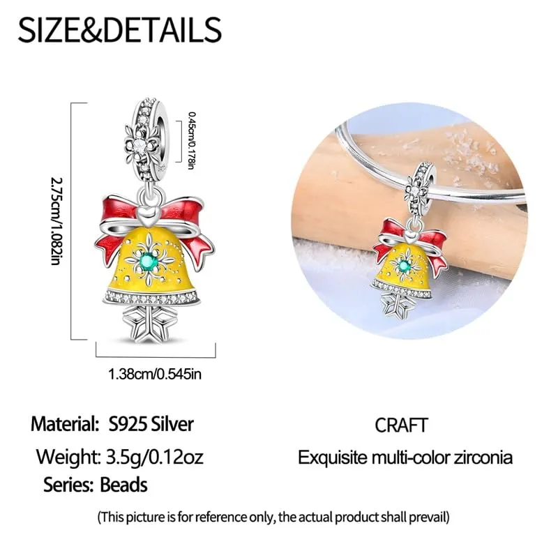 KUNSIR Bead Charm Ciondolo Argento Sterling 925 con Cubic Zirconia per Braccialetti e Collane Europei - immagine 5