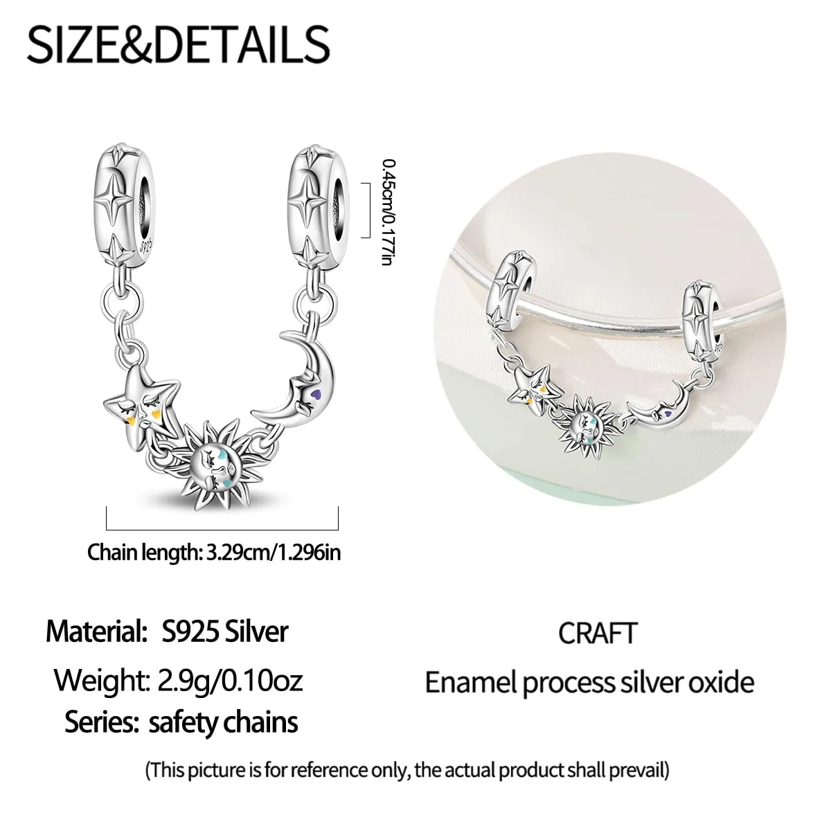 KUNSIR Bead Charm Ciondolo Argento Sterling 925 con Cubic Zirconia per Braccialetti e Collane Europei - immagine 5