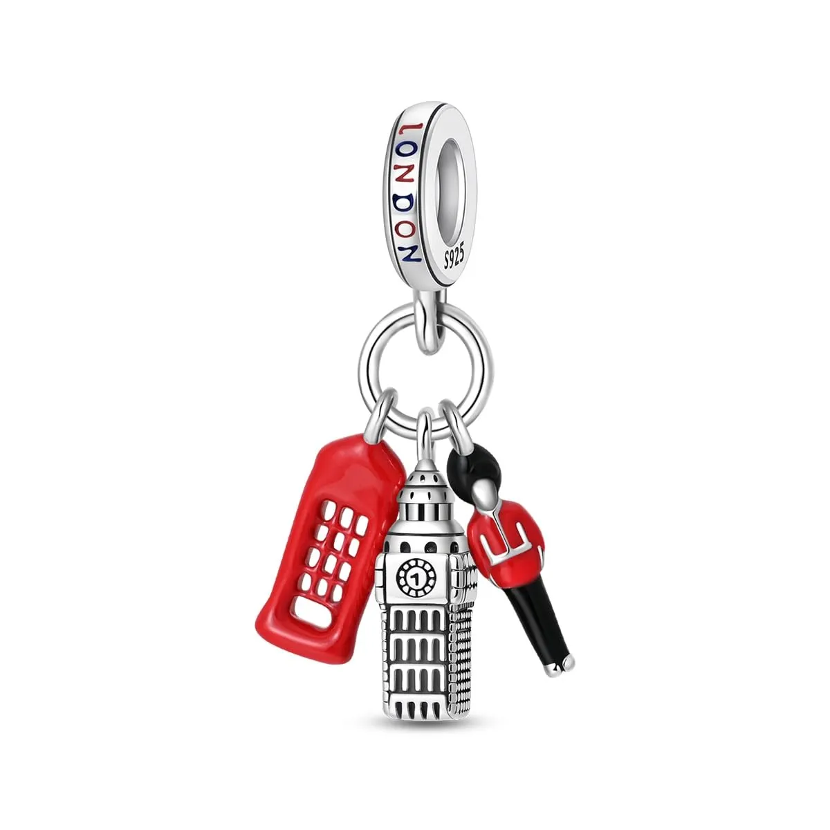 KUNSIR Bead Charm in Argento Sterling 925 con Cubic Zirconia, Compatibile con Braccialetti e Collane Europei - immagine 1
