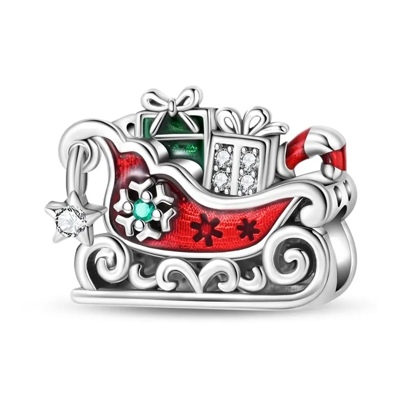 KUNSIR Bead Charm in Argento Sterling 925 con Cubic Zirconia, Compatibile con Braccialetti e Collane Pandora e Europei - immagine 1