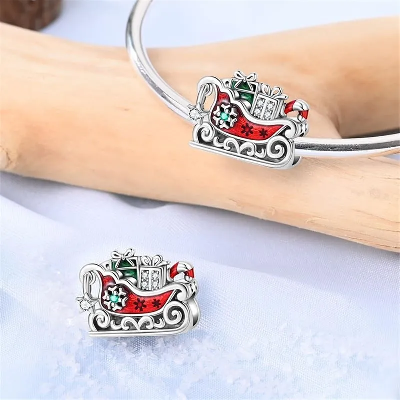 KUNSIR Bead Charm in Argento Sterling 925 con Cubic Zirconia, Compatibile con Braccialetti e Collane Pandora e Europei - immagine 2