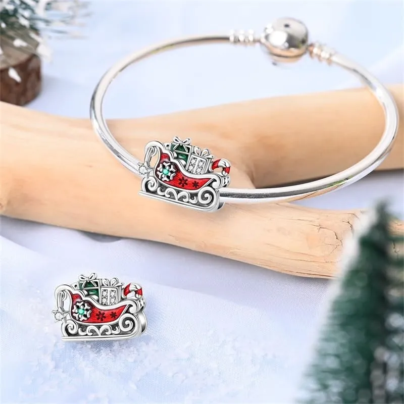 KUNSIR Bead Charm in Argento Sterling 925 con Cubic Zirconia, Compatibile con Braccialetti e Collane Pandora e Europei - immagine 3