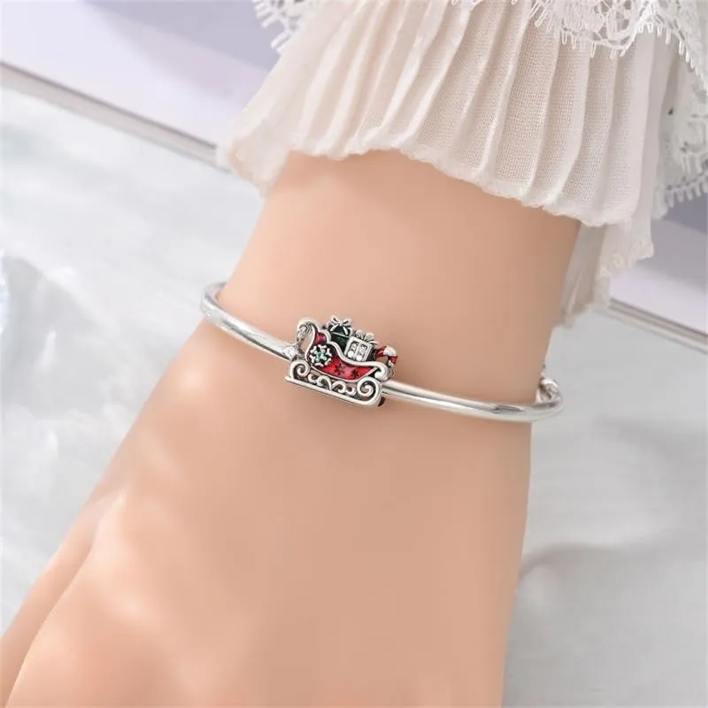 KUNSIR Bead Charm in Argento Sterling 925 con Cubic Zirconia, Compatibile con Braccialetti e Collane Pandora e Europei - immagine 4