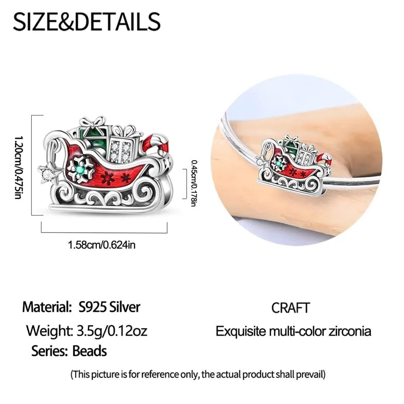 KUNSIR Bead Charm in Argento Sterling 925 con Cubic Zirconia, Compatibile con Braccialetti e Collane Pandora e Europei - immagine 5