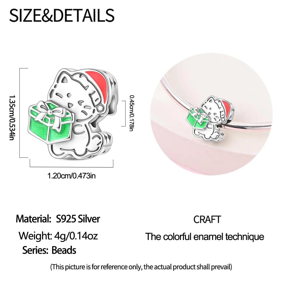 KUNSIR Bead Charm Ciondolo in Argento Sterling 925 con Cubic Zirconia per Braccialetti e Collane Europei - immagine 5