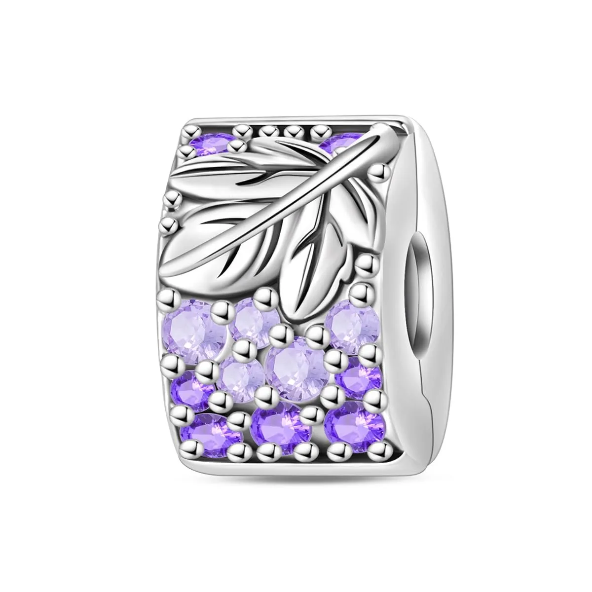KUNSIR Bead Charm Ciondolo Argento Sterling 925 con Cubic Zirconia per Pandora Braccialetti e Collane Europei - immagine 1