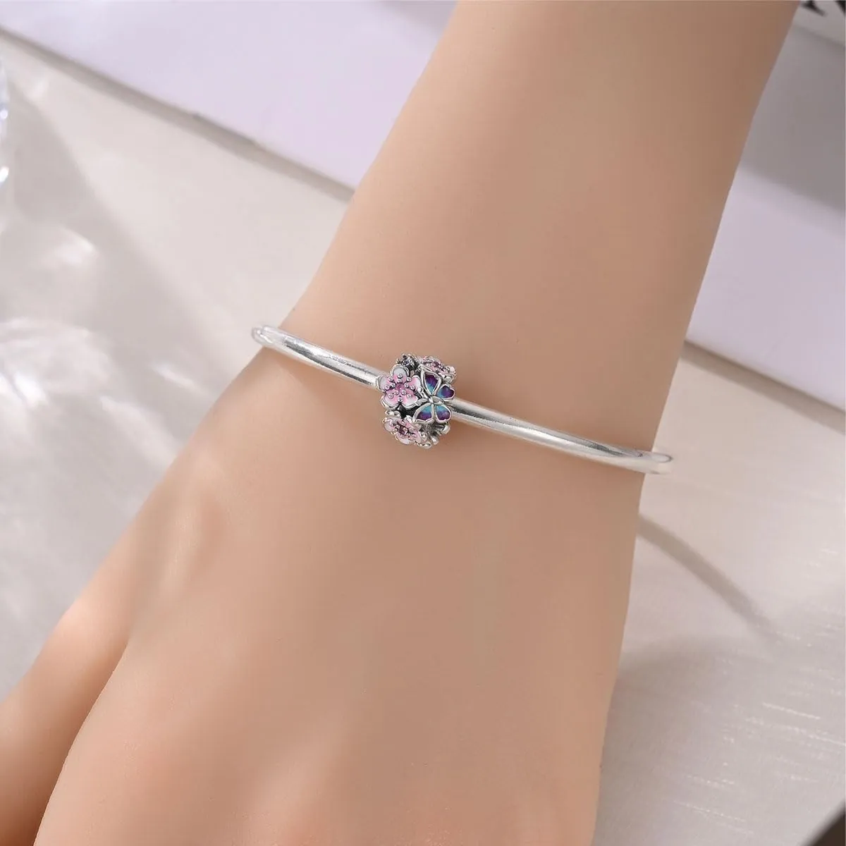 KUNSIR Bead Charm in Argento Sterling 925 con Cubic Zirconia, Compatibile con Braccialetti e Collane Europei - immagine 4