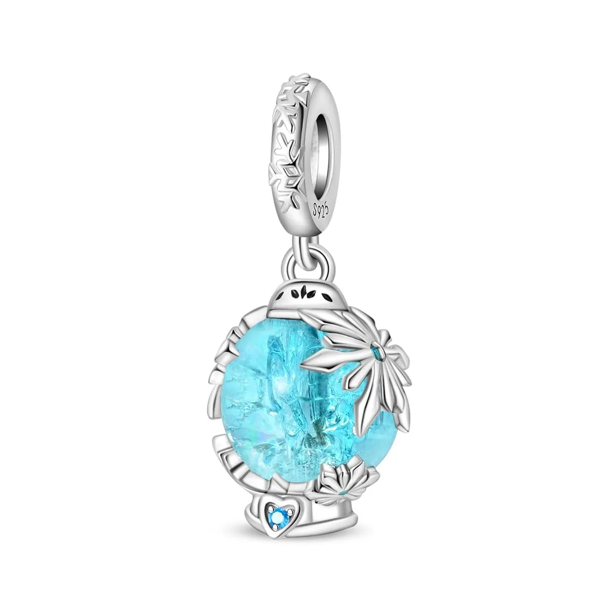 KUNSIR Bead Charm Ciondolo Argento Sterling 925 con Cubic Zirconia per Braccialetti e Collane Europei - immagine 1